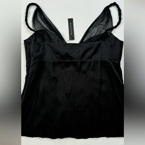 Luxurious silk  tank black  color